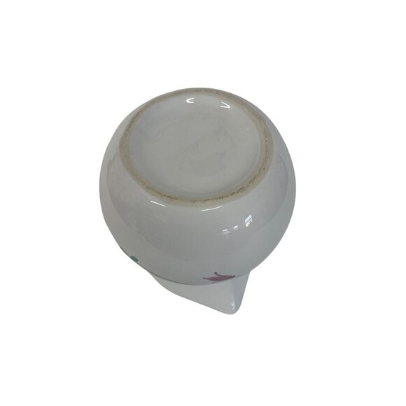 Savoir Vivre Portofino Italy Jug Pitcher Vase 7" Floral White Blue Pottery - Picture 7 of 9